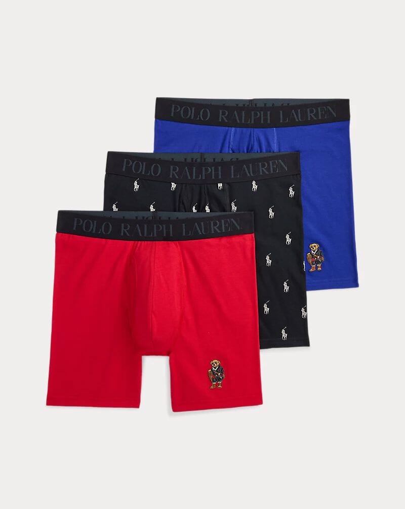 Ralph Lauren 4D-Flex Polo Bear Boxer Shorts 3 Pack