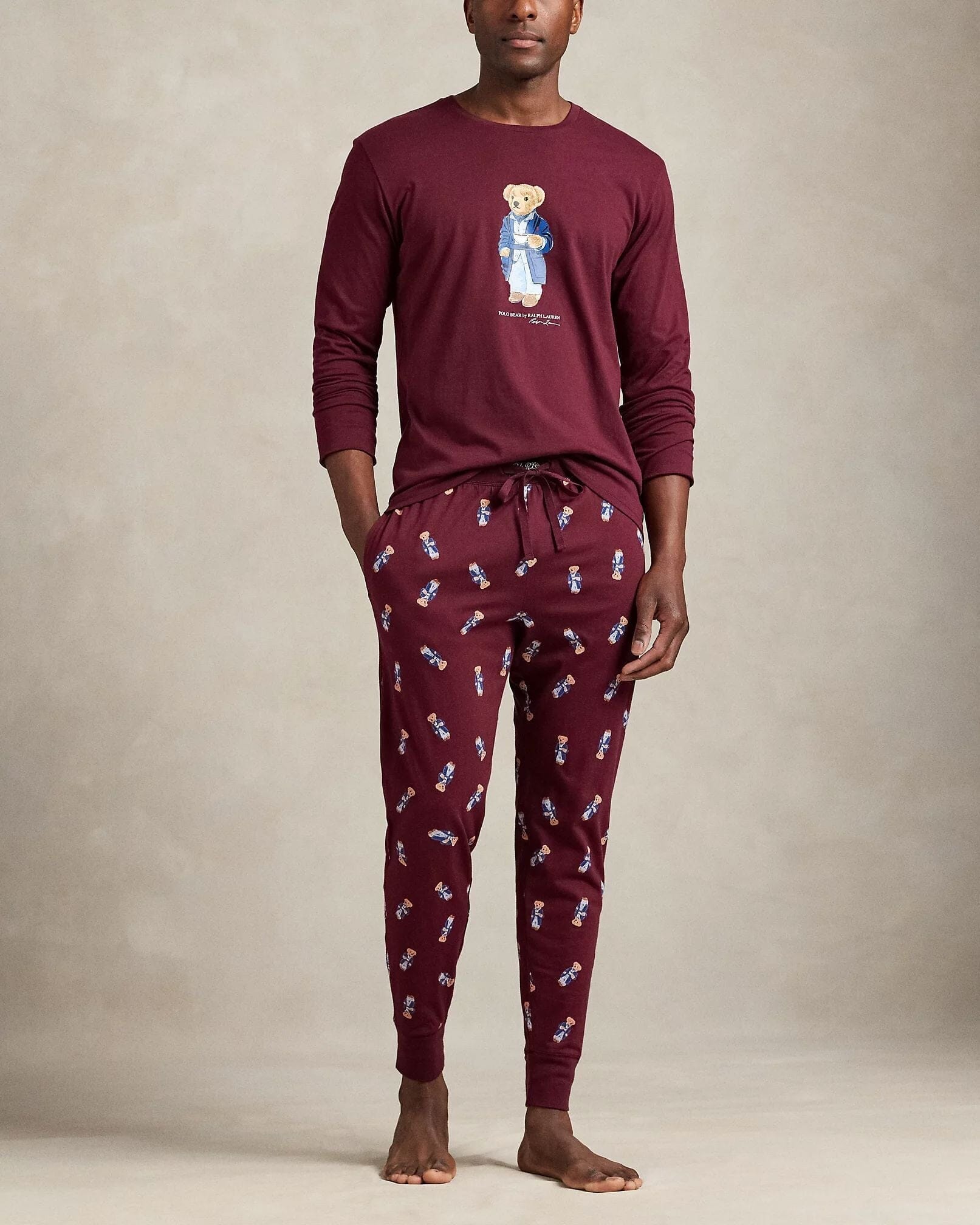 Ralph Lauren Polo Bear Jersey Pajamas