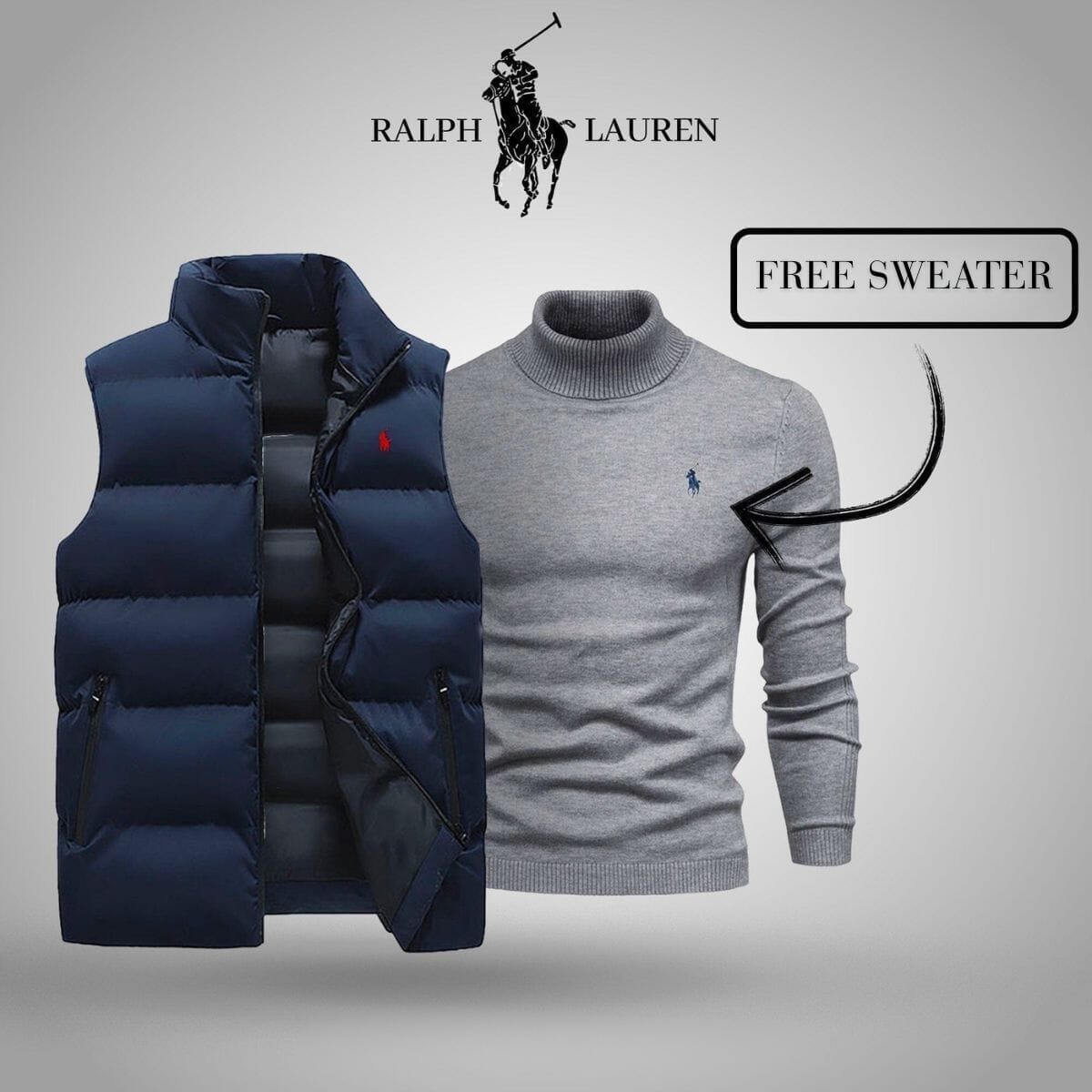 Ralph Lauren vest + exclusive free sweater (CLEARANCE SALE)